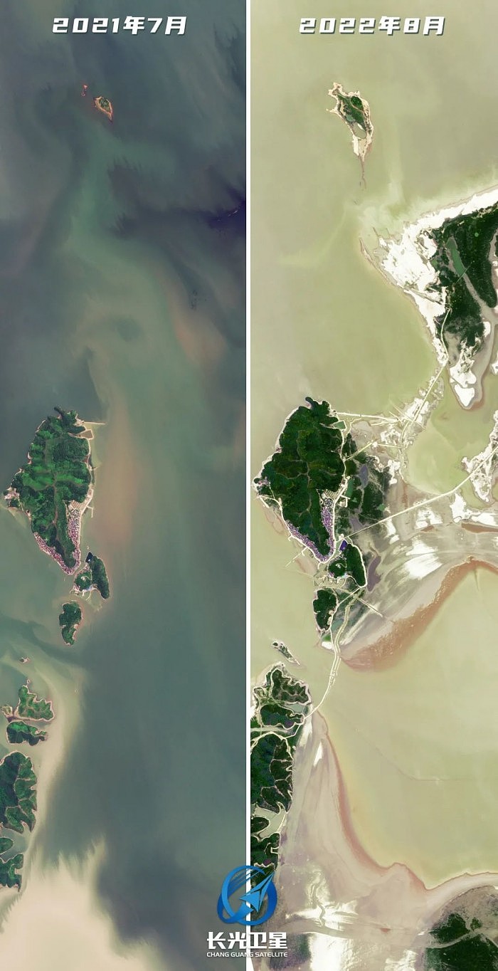 长江全流域遭遇61年最严重干旱 吉林一号卫星拍下惊人对比图像 - 5