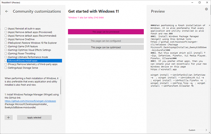 开源实用工具ThisIsWin11可改Windows 11默认界面及设定 - 1