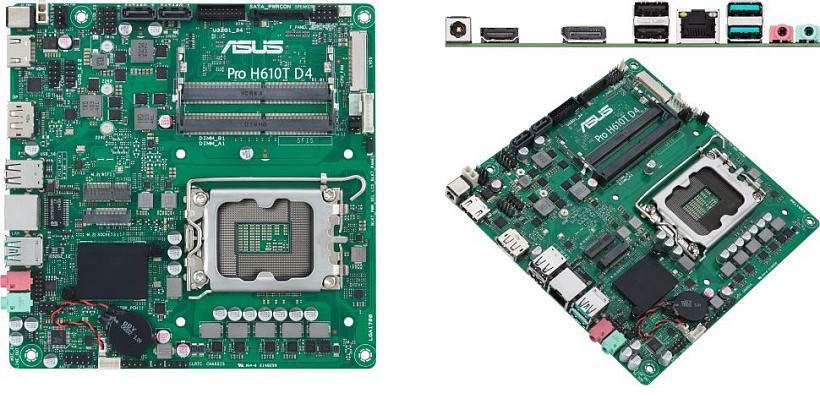 华硕发布 H610 Thin Mini-ITX 主板：支持笔记本内存，19V DC 供电 - 2