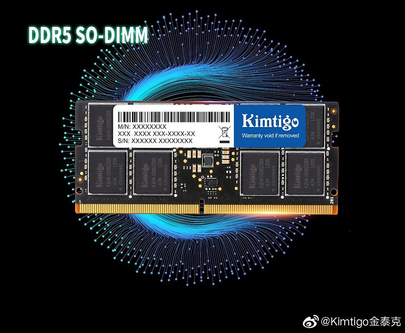 金泰克发布笔记本 DDR5 内存，可超频至 5600MHz - 1