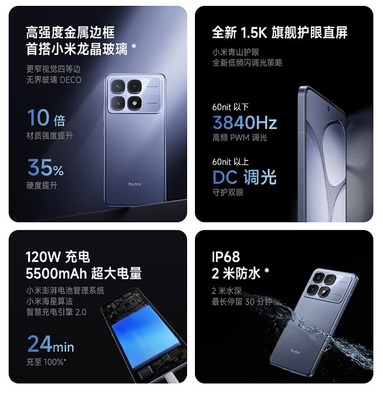 赠 Redmi 手环 2：Redmi K70 至尊版手机 6 期免息开售 - 3