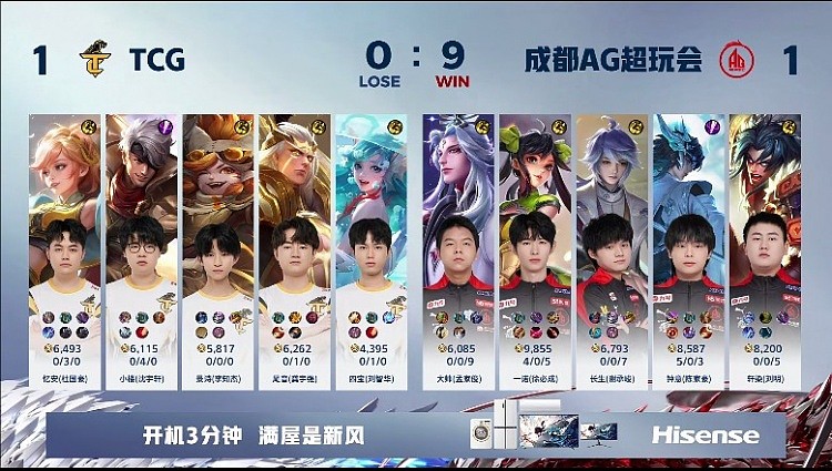 ?一诺孙尚香经济压制拿下TCG！AG 1-1 TCG - 4