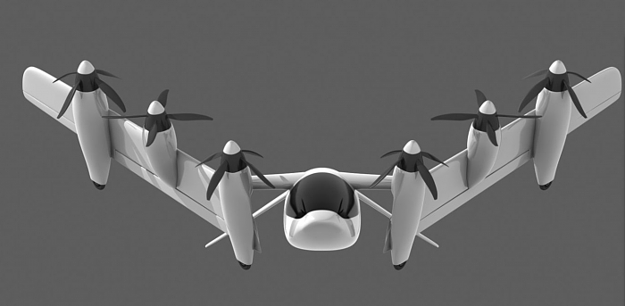 美国南加州公司设计了最有效率的电动垂直起降飞机 - 3