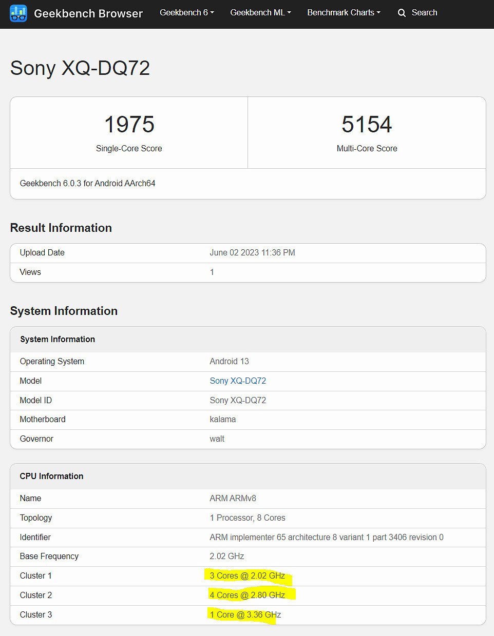 索尼神秘新机现身 Geekbench 数据库，搭载高频版骁龙 8 Gen 2 - 1