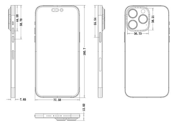 iPhone 14 Pro最新概念图出炉：感叹号挖孔面积巨大、亮面不锈钢边框 - 5