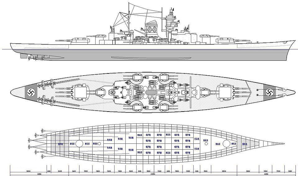 战舰世界公认的神船 德国H-39至H45超级战列舰计划 - 2