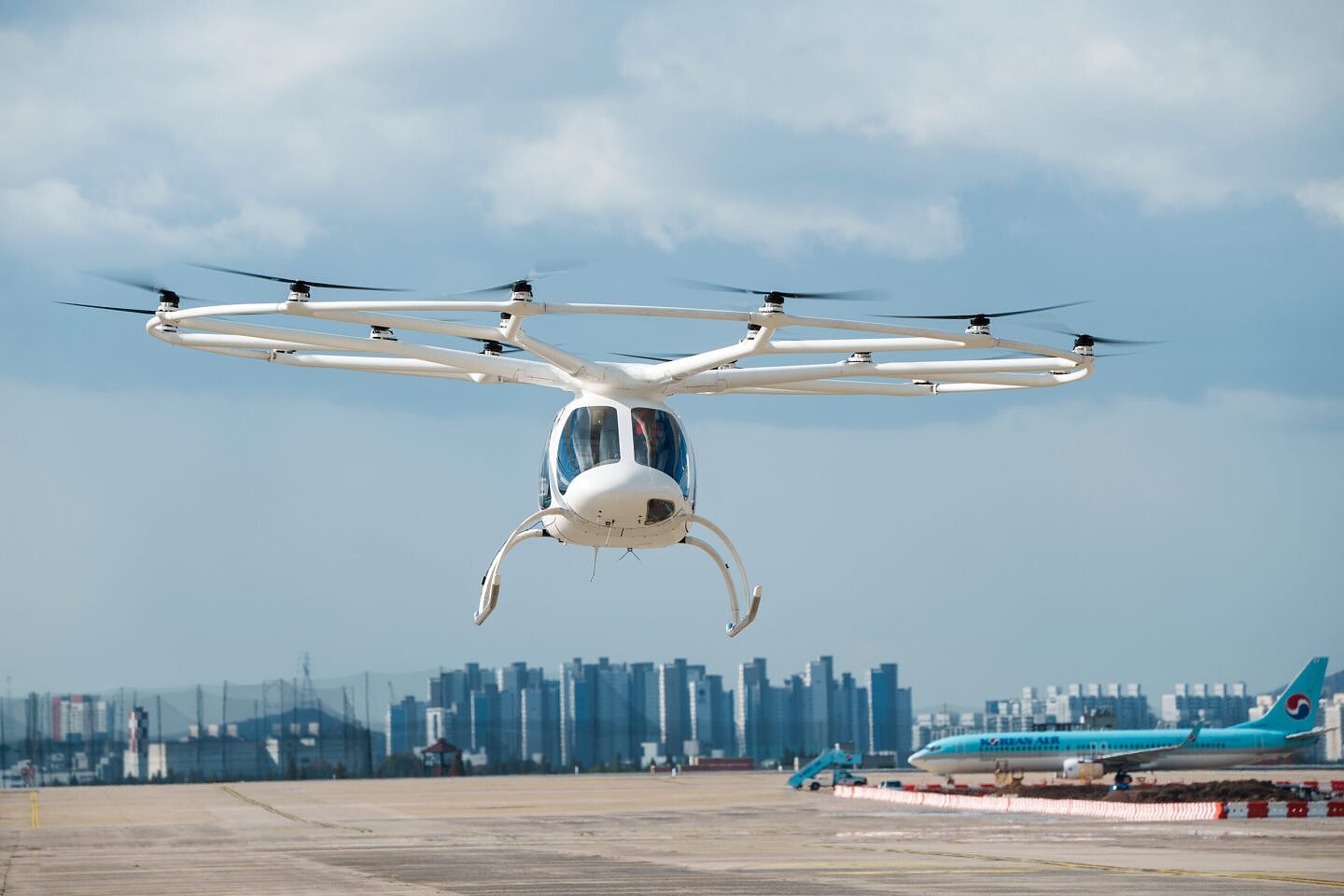 Volocopter在韩国展开了首次载人空中出租车飞行 - 1