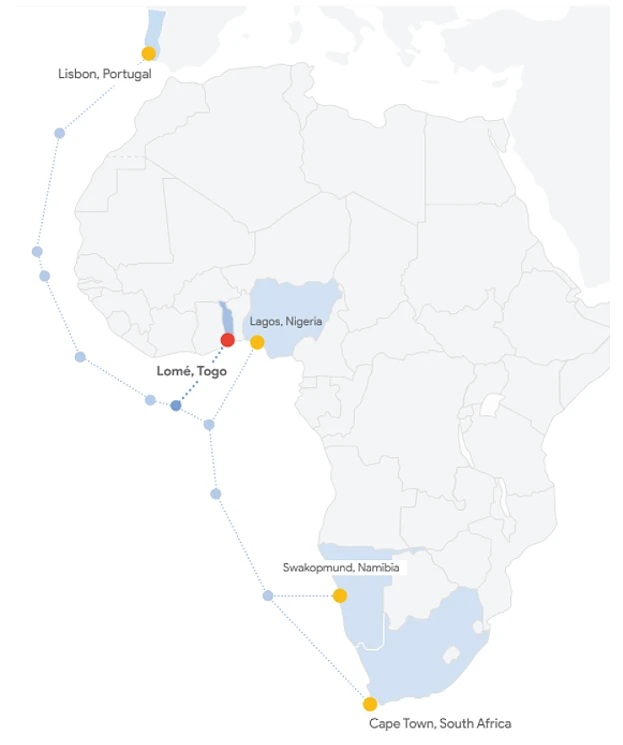 Google的非洲海底电缆即将在本月在多哥登陆 - 2