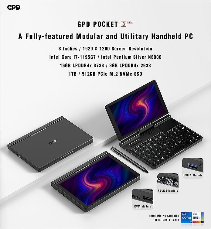 GPD Pocket 3上架众筹，通过模块化端口缓解迷你笔记本端口不足问题 - 4