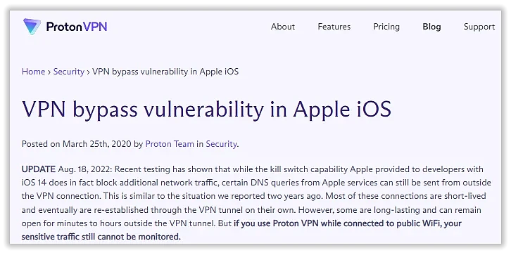 研究人员称iOS设备并未让VPN把所有流量导至代理通道 - 2
