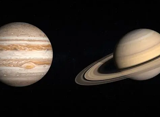 土星与木星的碰撞：一场宇宙奇观的设想 - 1