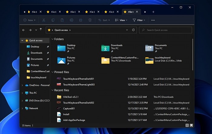 微软将更新Windows 11文件资源管理器 添加文件夹预览和标签等新功能 - 3