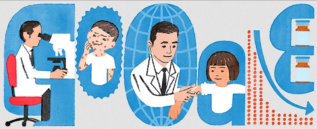 Google doodle纪念水痘疫苗先驱者高桥理明 - 1