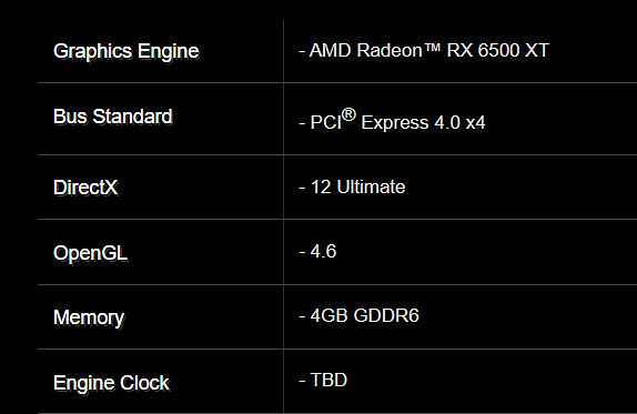 RX 6500 XT PCIe x4