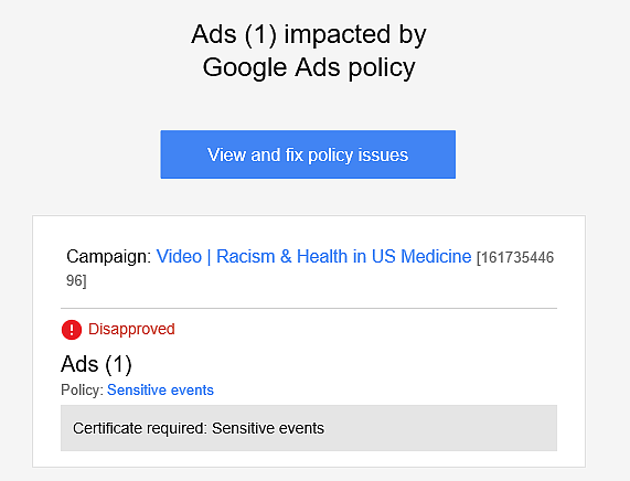 Twitter和Google屏蔽了一家医学杂志关于健康和种族主义内容的广告 - 2