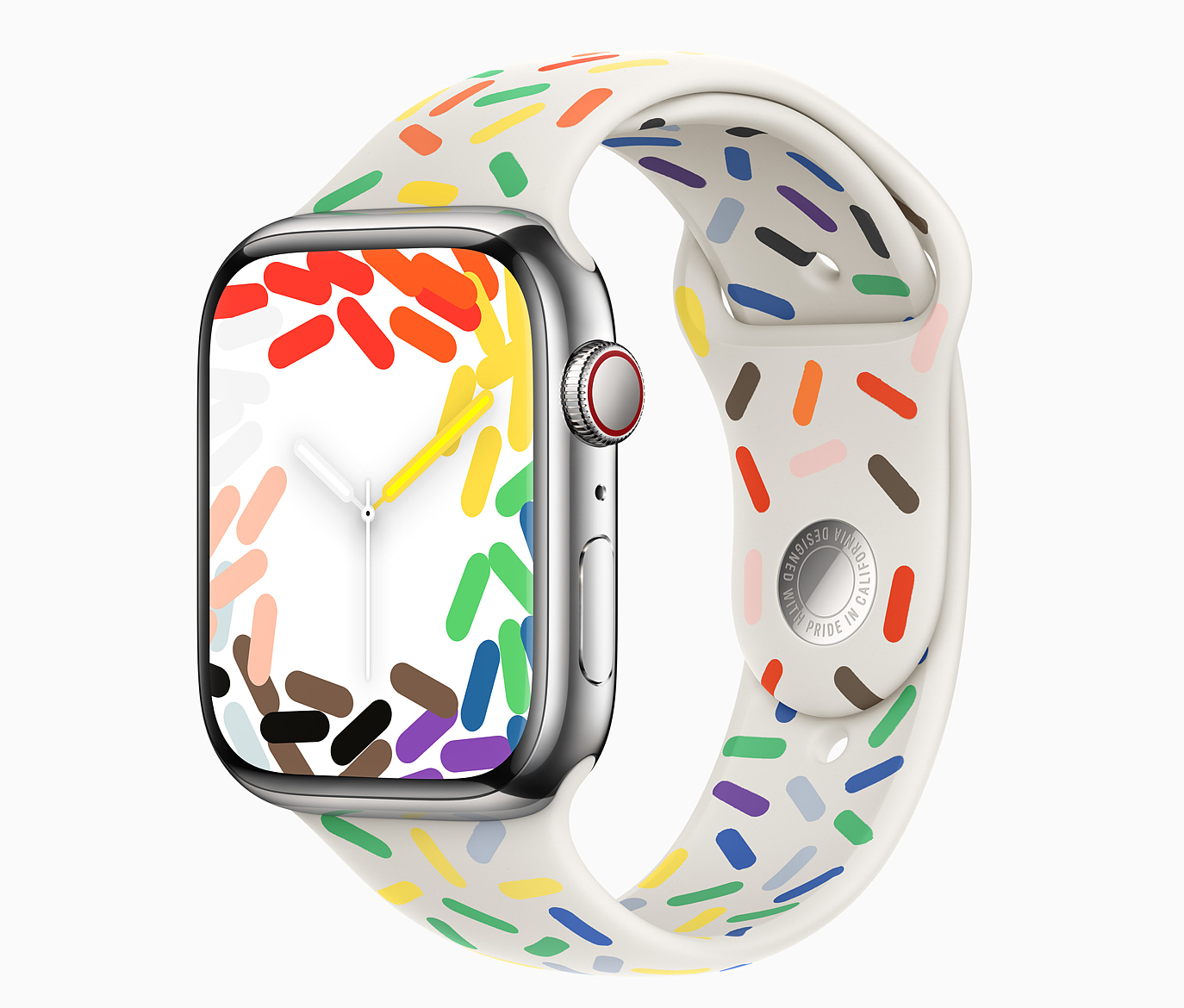 苹果为 Apple Watch 推出全新彩虹版运动型表带 - 1