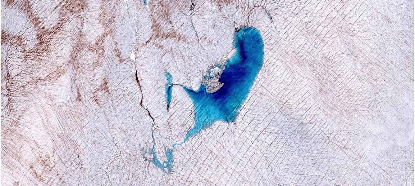 研究：困在格陵兰岛厚冰层下的水泡或能提供关键的水文见解 - 1