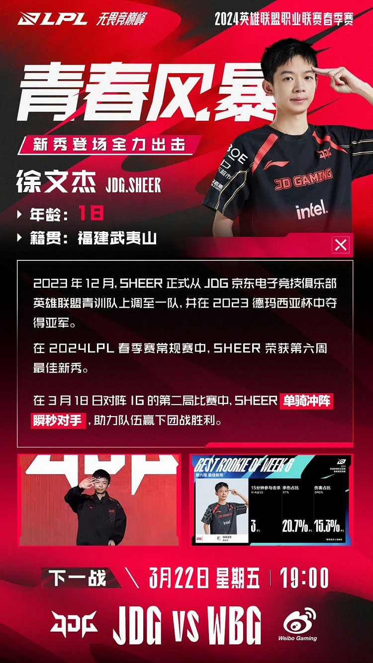 青春风暴：JDG.sheer 从青训一跃而上的新星 - 1