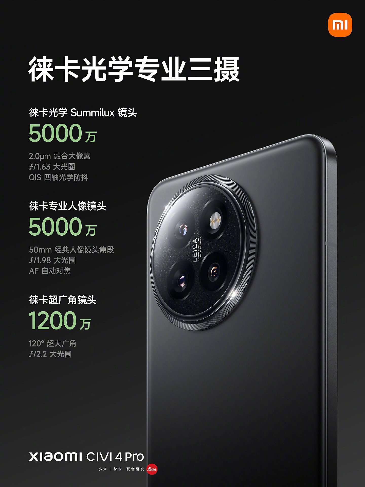 2999 元起，小米 Civi 4 Pro 手机正式发布：全球首发高通骁龙 8s Gen3 - 8