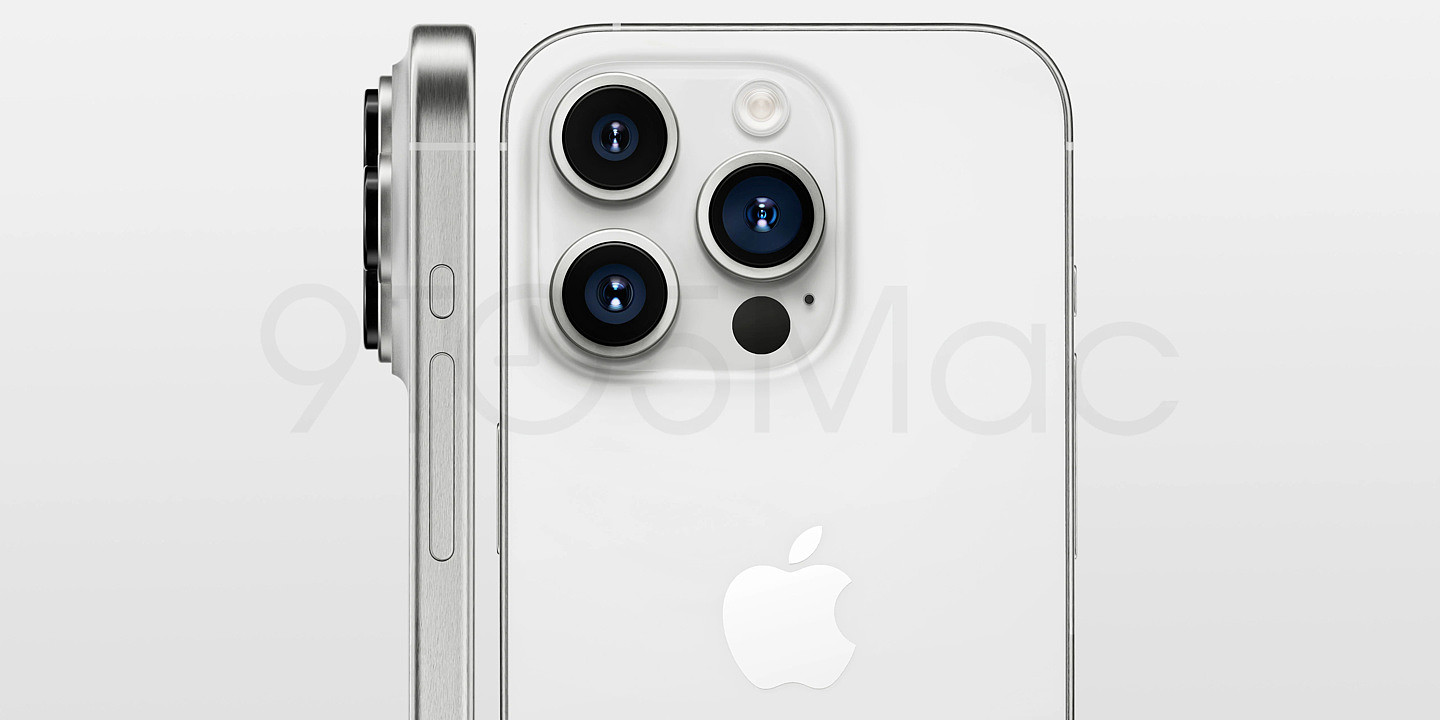 苹果 iPhone 15 Pro 手机高清渲染图再曝光：钛合金中框、相机更凸起、新增深红色 - 4