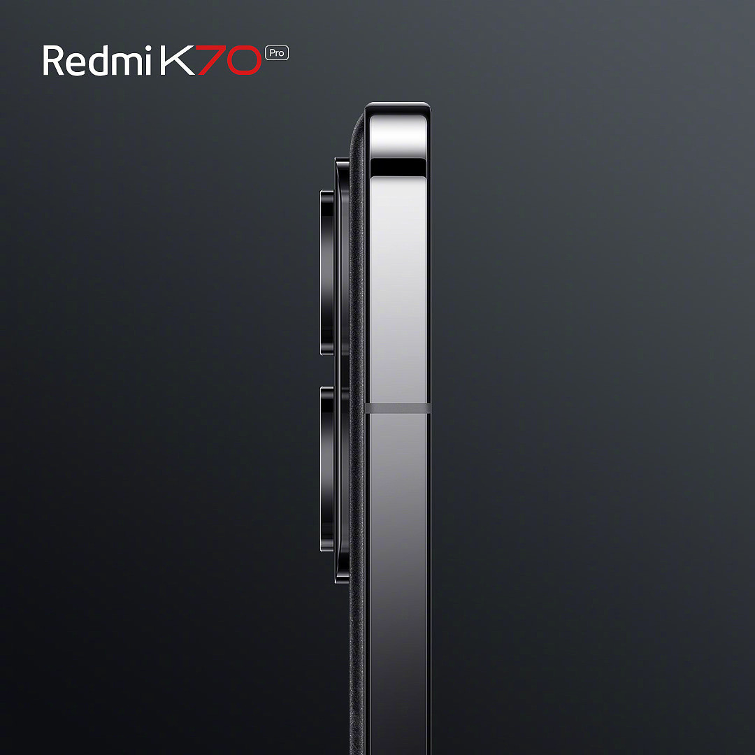 小米 Redmi K70 Pro 手机外观亮相：“墨羽”配色，后置矩阵三摄 - 2