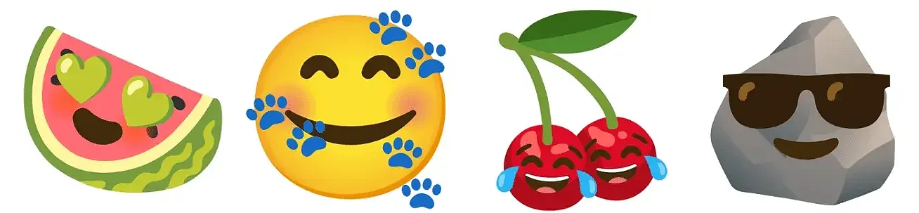 Gboard进一步丰富Emoji Kitchen：新增樱桃、西瓜、爪子和岩石 - 1