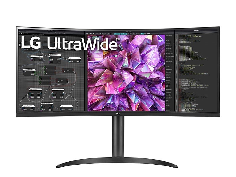 LG 发布新款 34WQ75C 带鱼屏显示器，搭载全功能 USB-C 和千兆网口 - 1
