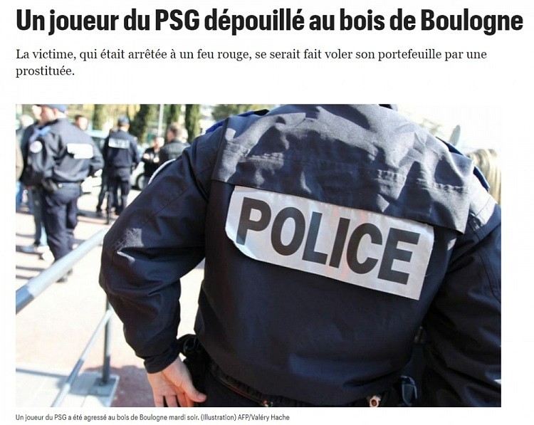 法媒：一名巴黎球员昨晚遭异装癖袭击，钱包被抢衣服还被扒 - 1