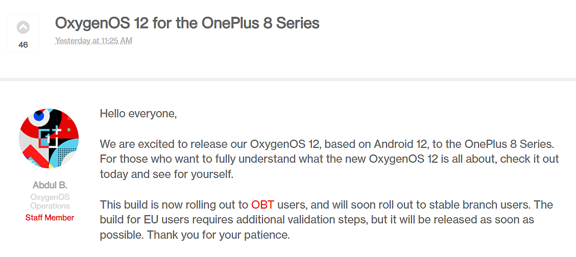 一加 8/8 Pro / 8T / 9R 发布 OxygenOS 12 更新，升级到 Android 12 - 1