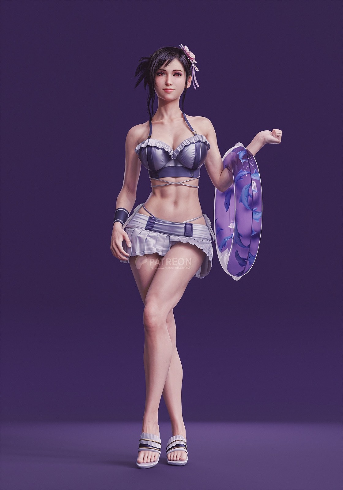 ?3D区见！玩家分享《最终幻想7：重生》蒂法泳装模型 性感火辣吸睛 - 1