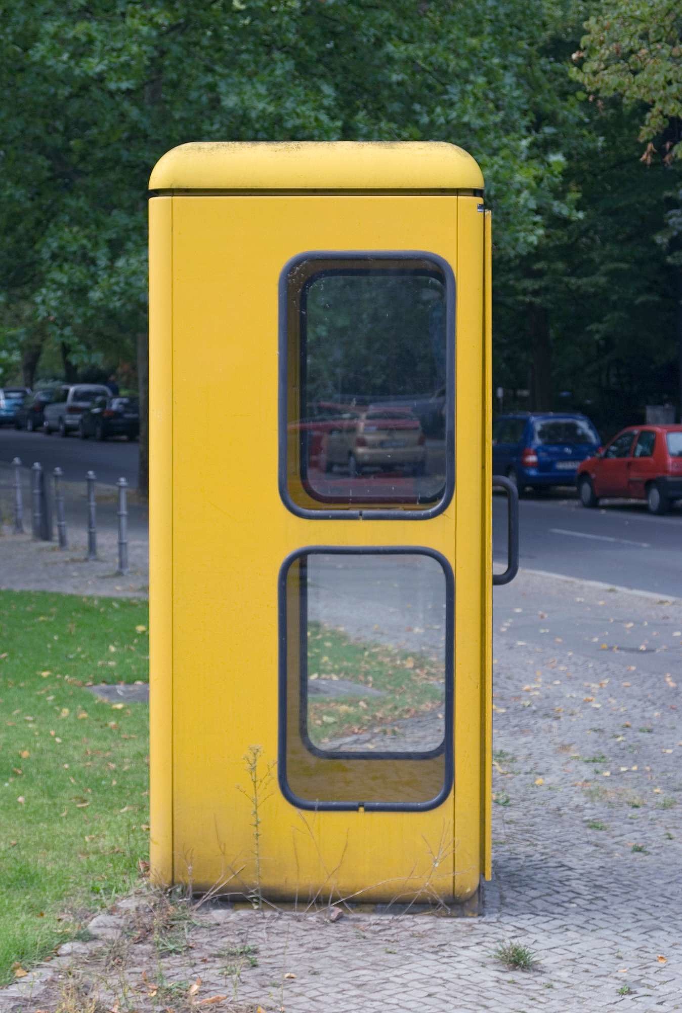 yellow phone box