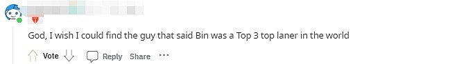 Reddit热议BLG落败：希望我能找到那个说Bin是世界第三上单的人 - 12