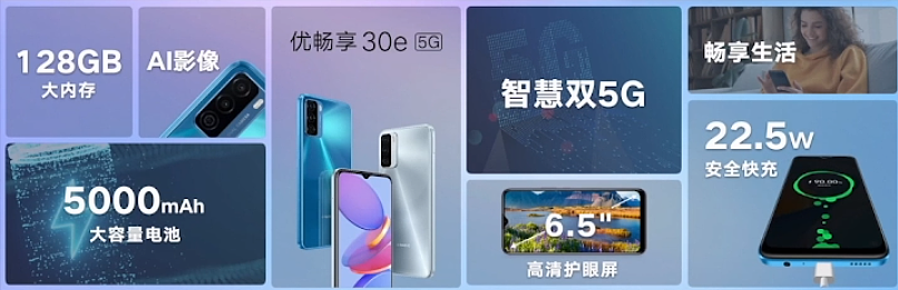 中国联通推出 U-MAGIC 优畅享 30e 手机：搭载骁龙 480、5000mAh 电池 - 2