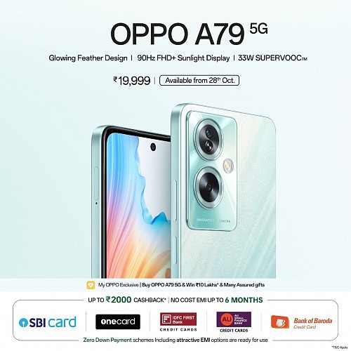 OPPO A79 手机印度发布：搭载天玑 6020 处理器和 5000 万像素摄像头 - 4