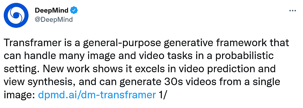 Google人工智能技术“Transframer”可根据一张图片创建短视频 - 1