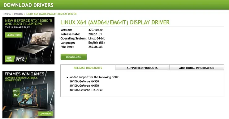 适用于RTX 2050/MX570/MX550的Linux驱动程序发布 - 1