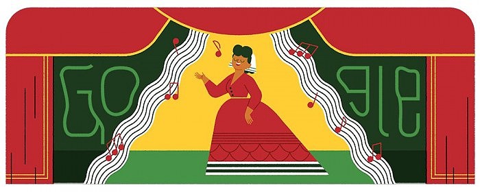 今日谷歌涂鸦：纪念音乐家Ángela Peralta 175岁诞辰 - 1