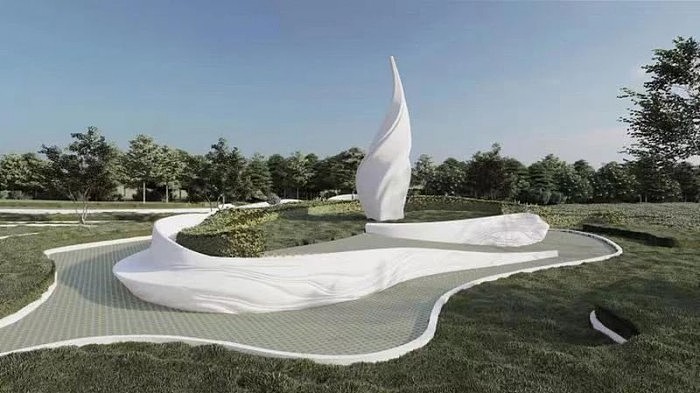 AICT使用回收混凝土3D打印了世界上第一个公园 - 4