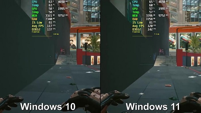 Windows 10与11游戏运行对比 后者硬件占用率更高 - 9