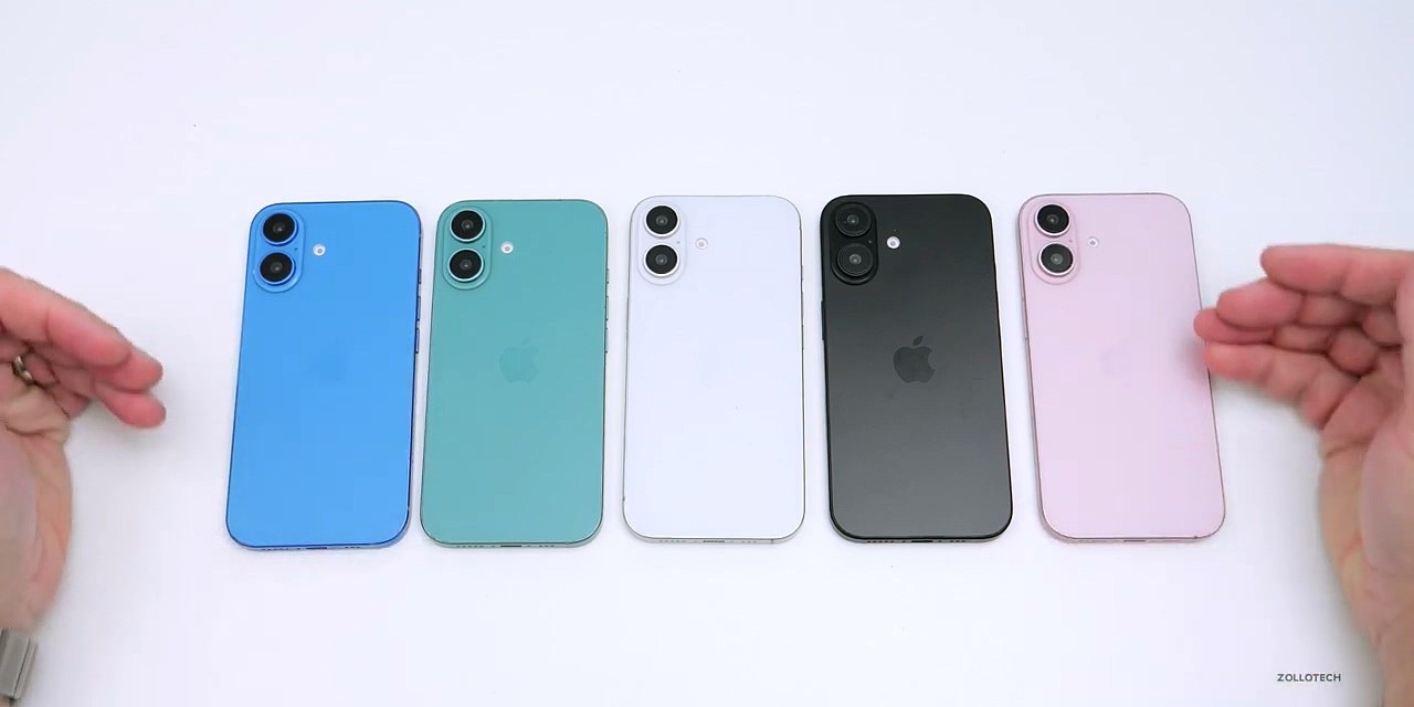 苹果 iPhone 16 机模视频上手：蓝、粉、白、黑、绿 5 种颜色 - 4