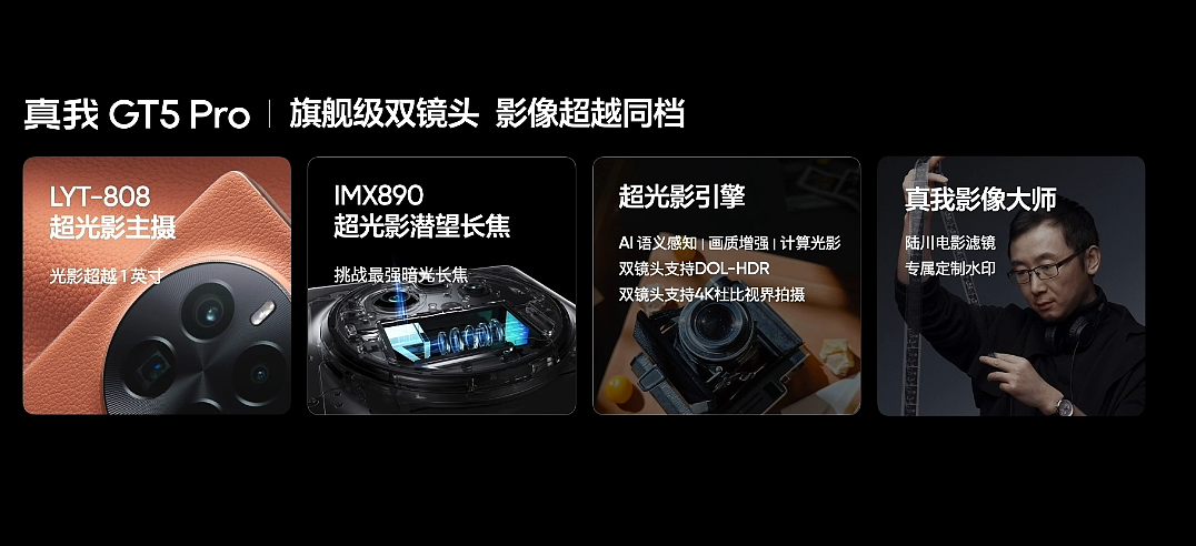 realme 真我 GT5 Pro 手机搭载一加 12 同款索尼 LYT-808 主摄，IMX890 潜望长焦 - 8