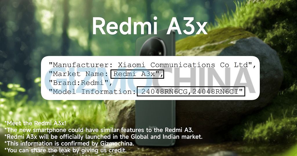 有望 4 月发布，小米 Redmi A3x 手机曝光 - 1