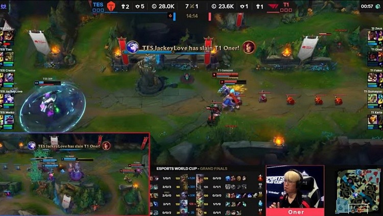 ?炮神林坚爆杀Faker 哥哥万箭穿心 T1全线爆炸 TES先下一城 - 9