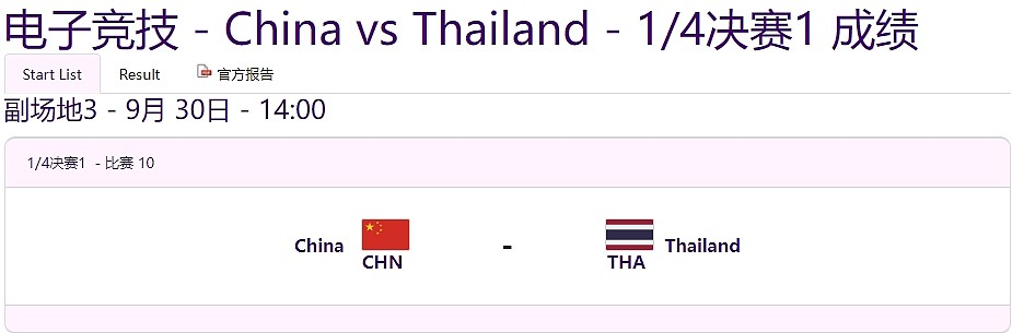 亚运《刀塔》明日预告：八强赛14点中国队vs泰国队 - 2
