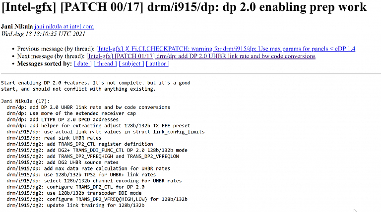 英特尔锐炫 Arc DG2 独显确认支持 DP2.0 视频接口 - 1