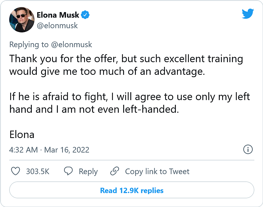 “单挑”普京仍不死心：马斯克将Twitter显示名改为Elona Musk - 3