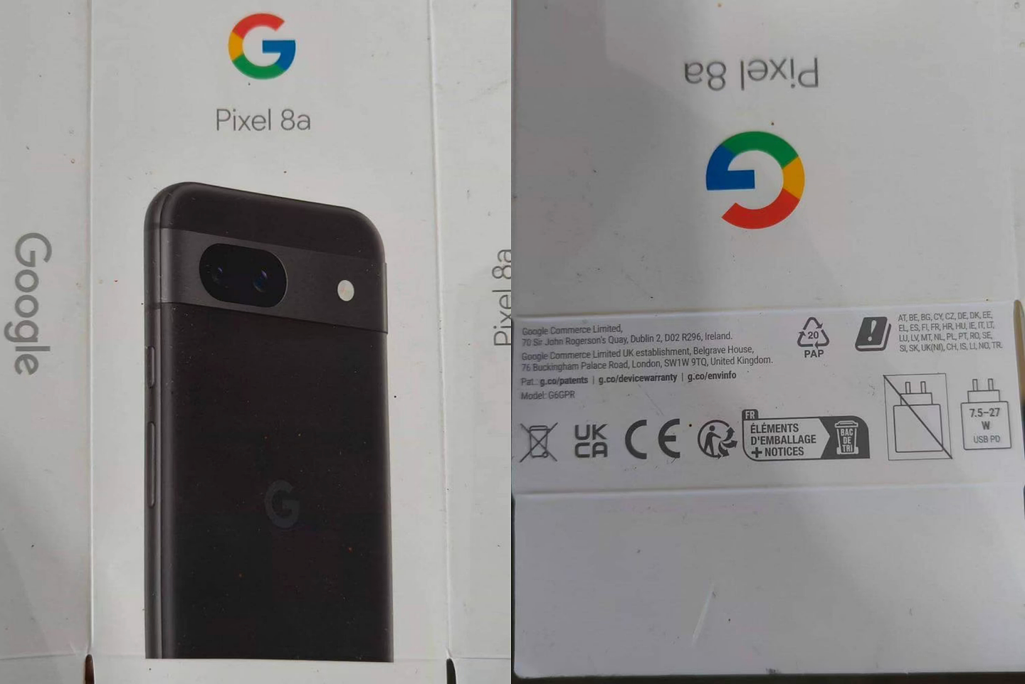 谷歌 Pixel 8a 零售包装