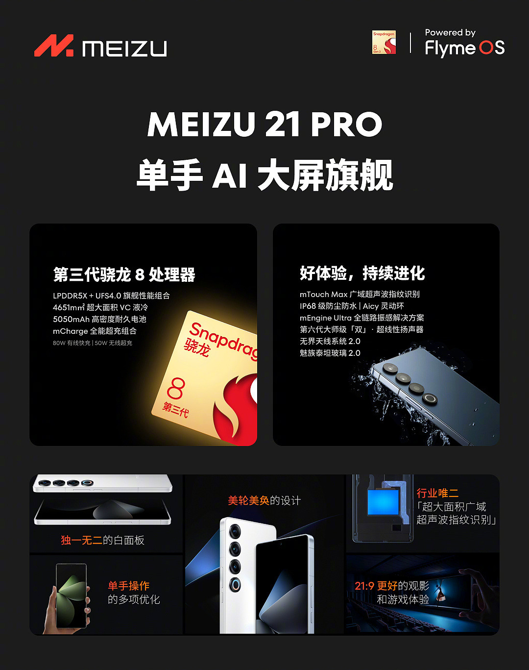 上市三月直降千元：魅族 21 Pro AI 手机 16+512GB 京东 4389 元百亿补贴 - 2