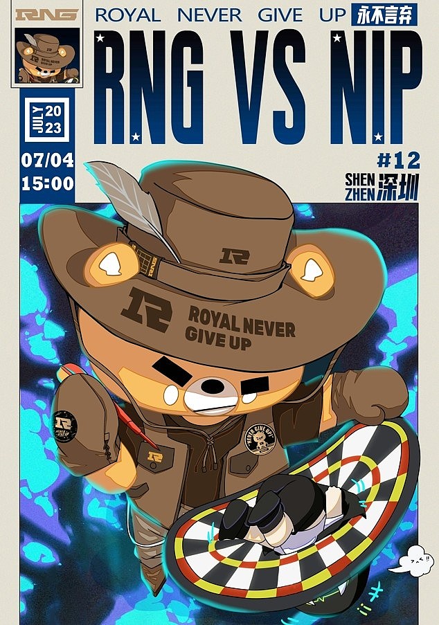 RNG vs NIP赛前海报：《飞镖夺宝》/《天使双翼永不言弃》 - 1