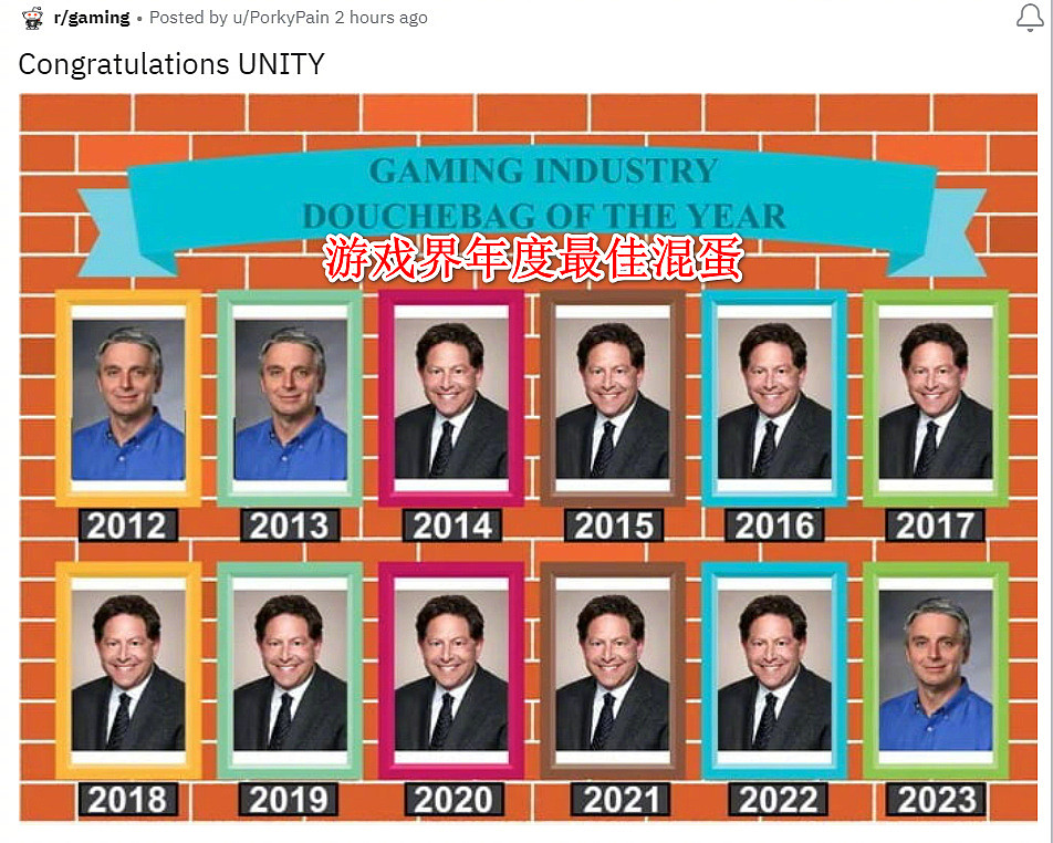 游戏引擎Unity CEO终结暴雪CEO连胜 成为新一届游戏行业年度混蛋 - 1